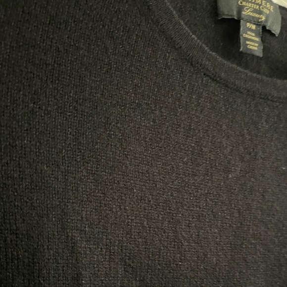 Cashmere Charter Club Luxury Black Sweater Size Medium Petite - Picture 6 of 9